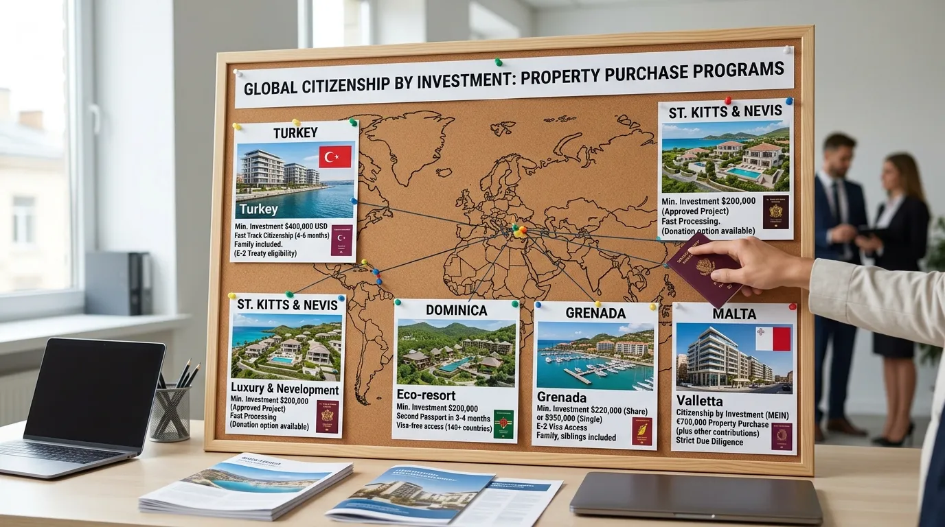 Countries That Grant Citizenship in Exchange for Purchasing Property