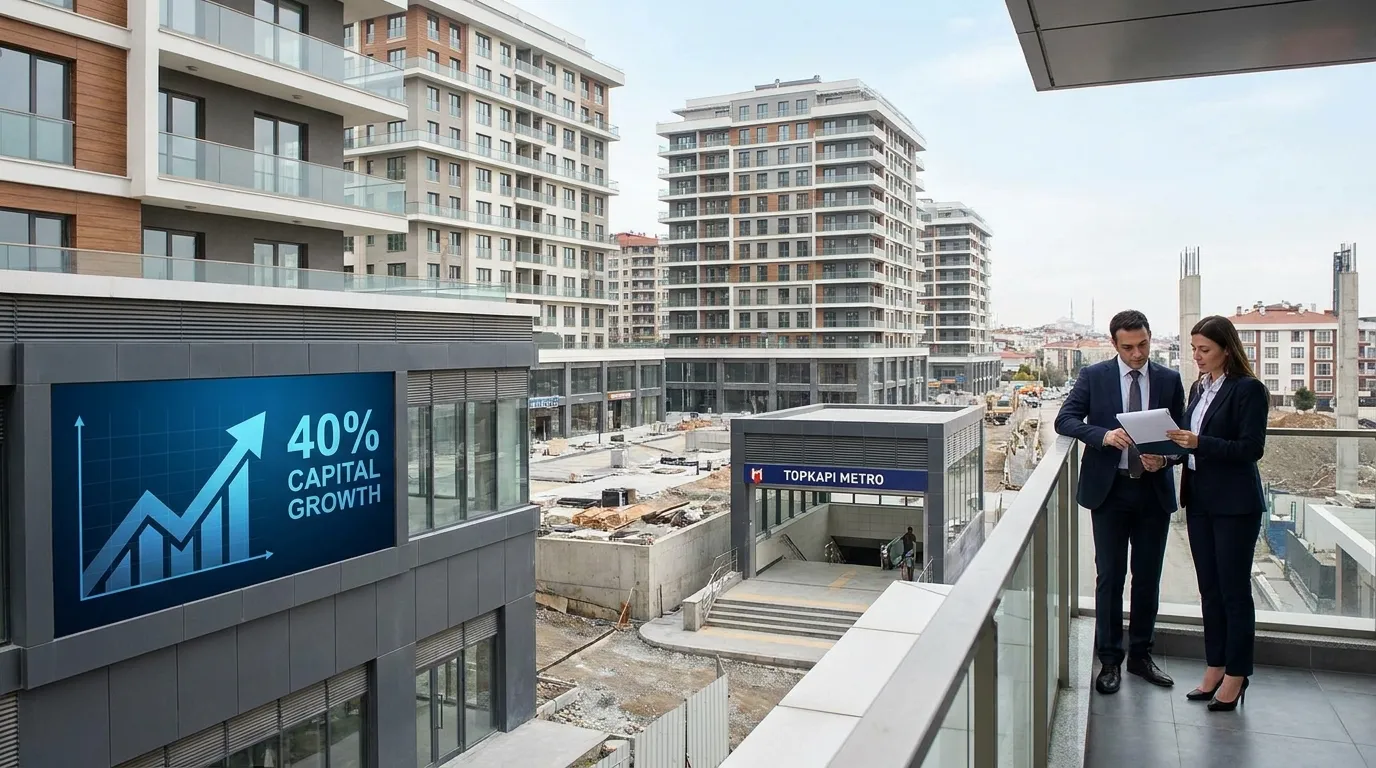 Metro Etkisi: Topkapı'da Erken Yatırım Yapanlar %40 Değer Artışı Nasıl Elde Etti?