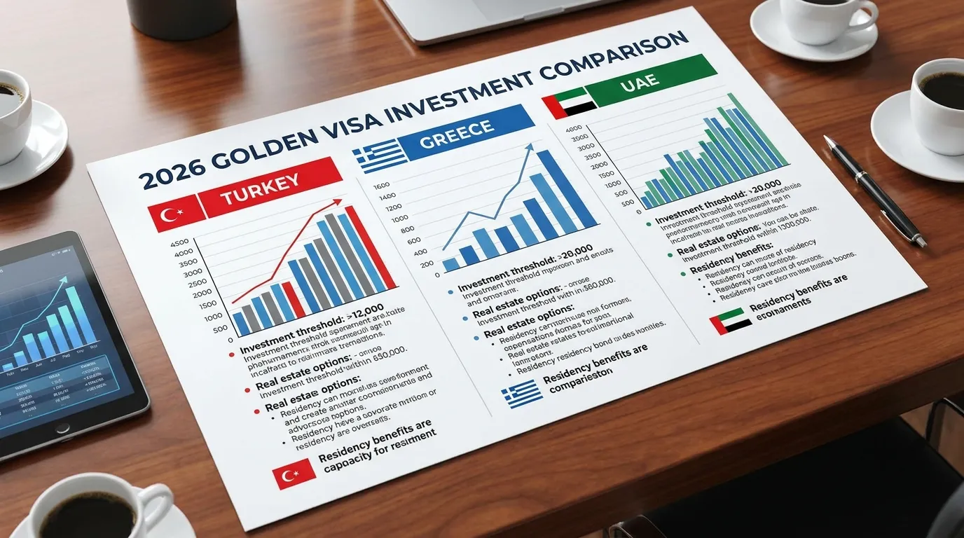 Turkey Golden Visa vs Greece and UAE: 2026 Investment Comparison