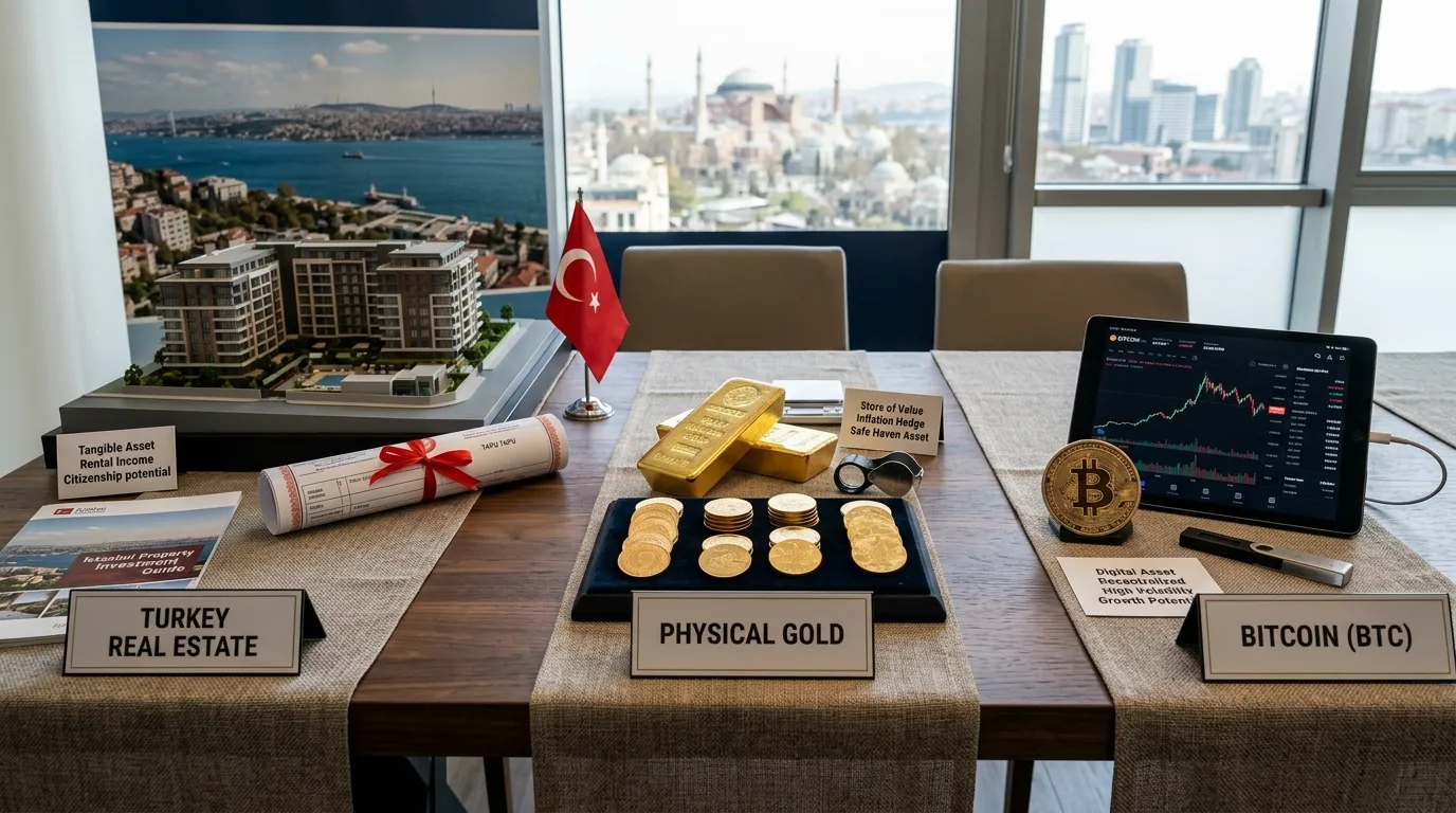 Türkiye’de Gayrimenkul mü Altın mı Bitcoin mi? 2026’da Hangisi Daha Mantıklı?
