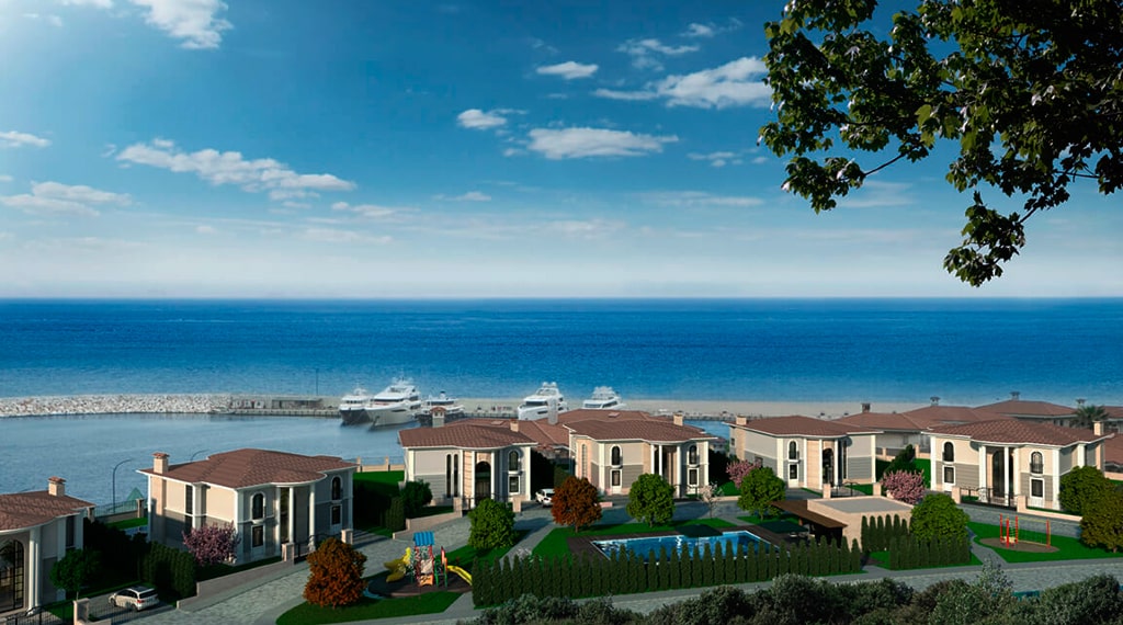 Luxury 1+1 Sea View Apartment in Deniz Istanbul with Balcony